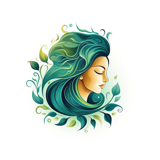 woman with long hair logo