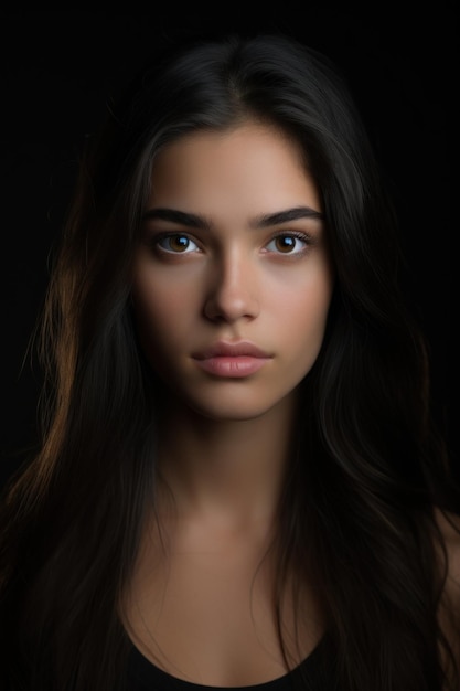 Premium AI Image | a woman with long hair