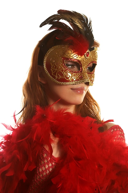 Woman with mask