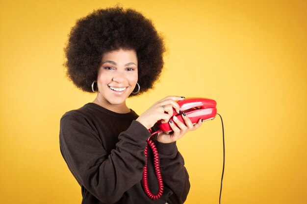 woman with a phone in her hand