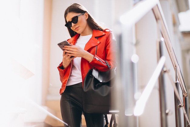 Woman with phone