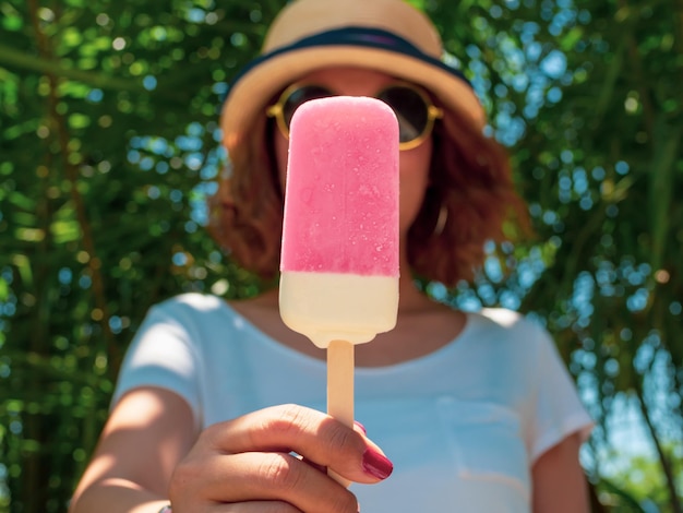 Woman with Popsicle