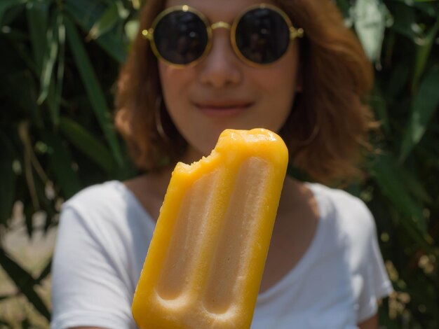 Woman with Popsicle