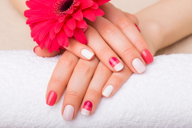 Woman with pretty nails