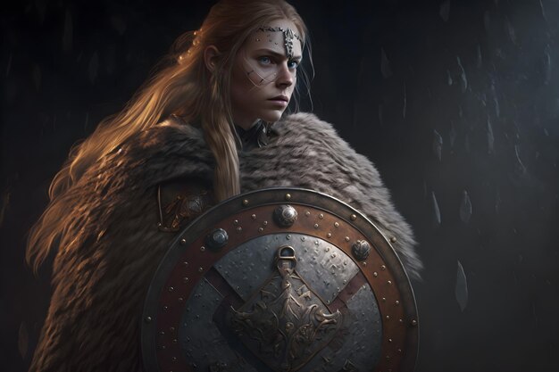  Viking Shield Maiden Female Warrior Norse Womens