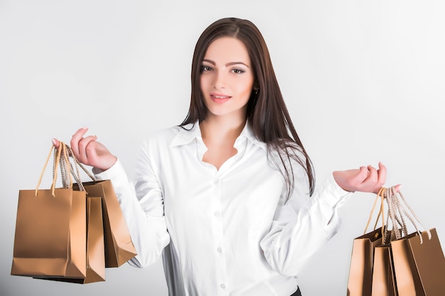 woman with shopping bags