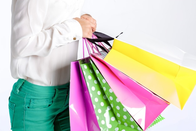 Woman with shopping bags