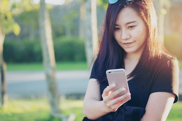 Woman with smart phone