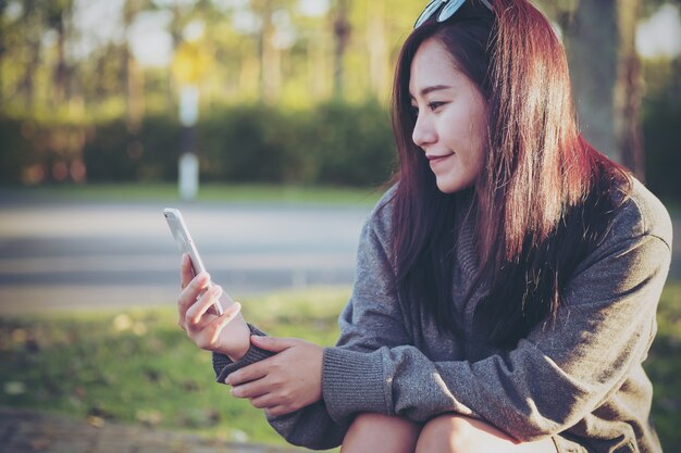 Woman with smart phone