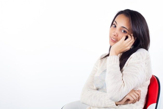 Woman with a smartphone