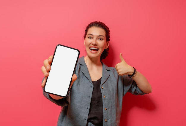 Woman with smartphone