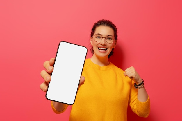 Woman with smartphone