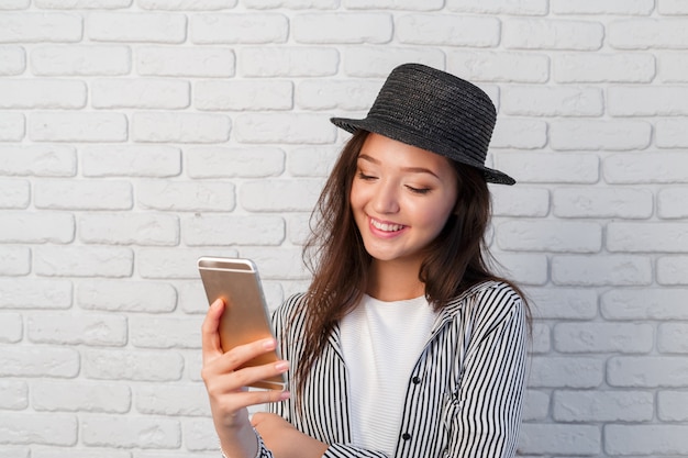 Woman with smartphone