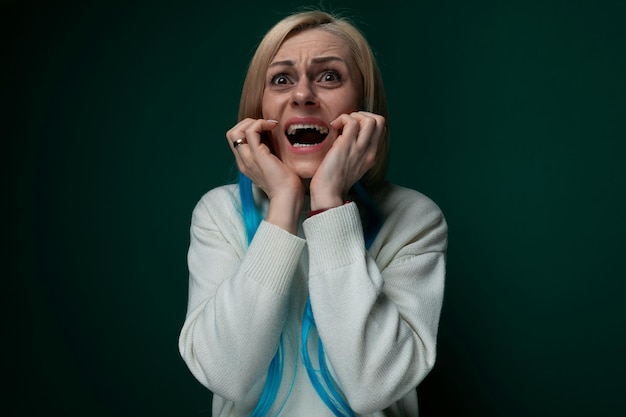 Woman with a surprised expression