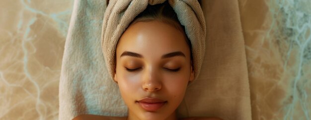 Woman With Towel on Head