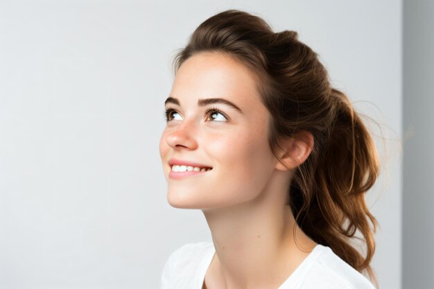 Photo a woman with a white shirt and a white shirt