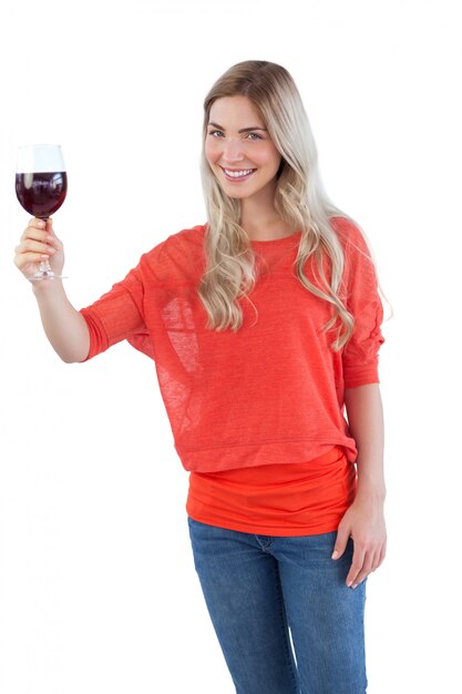 Woman with wine glass