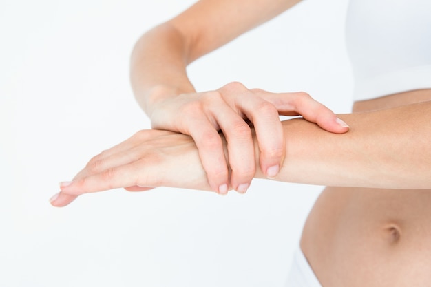 Woman with wrist pain 