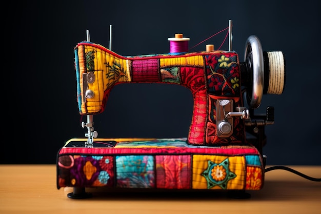 Woman work sewing machine Generate Ai