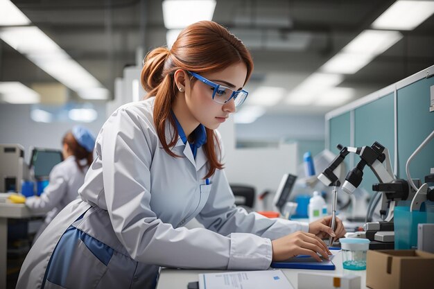 Woman working in laborator