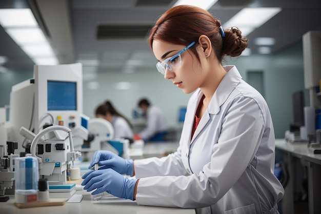 Woman working in laborator