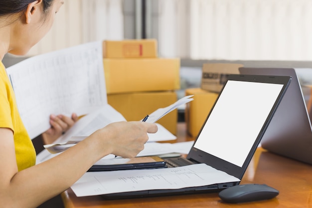 Woman working in the office