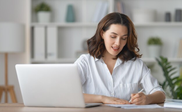 Woman working in the office