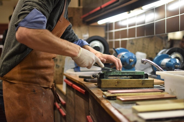 woman working in workshop