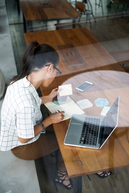 woman working