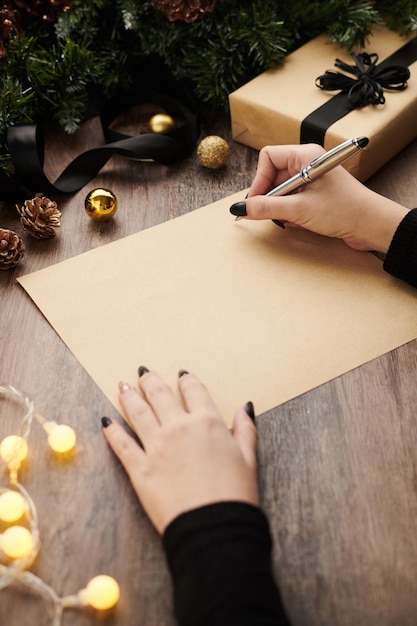 Woman Writing Gift List