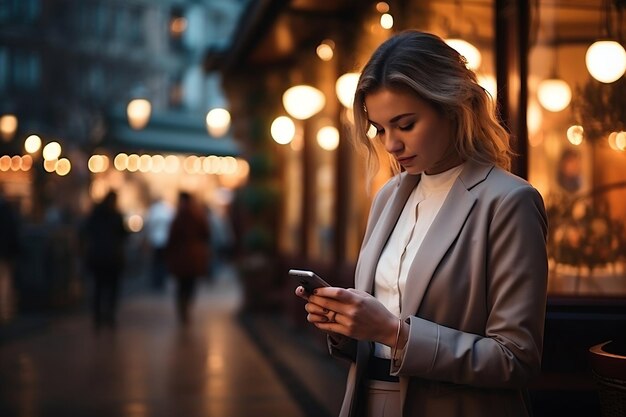 Woman39s Hand Using Smartphone for Chatting and Messaging AI