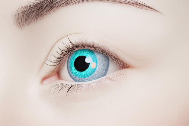 Womanamprsquos eye with smart contact lens