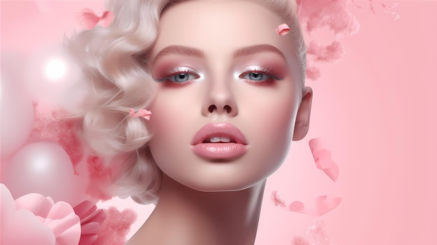 Photo womans beautiful face_makeup