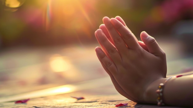 Женские руки в молитве
