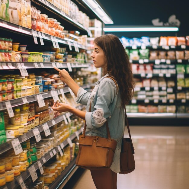 日光を照らす製品を調べる女性の探求