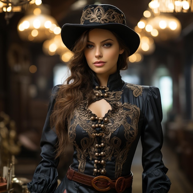 Womans Victorian Steampunk Dress