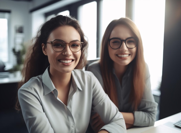 Photo womans working in an office