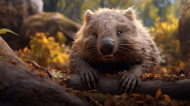 Photo wombat high quality background