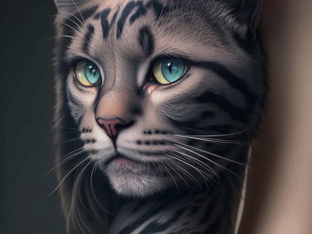 A women arm cat tattoo