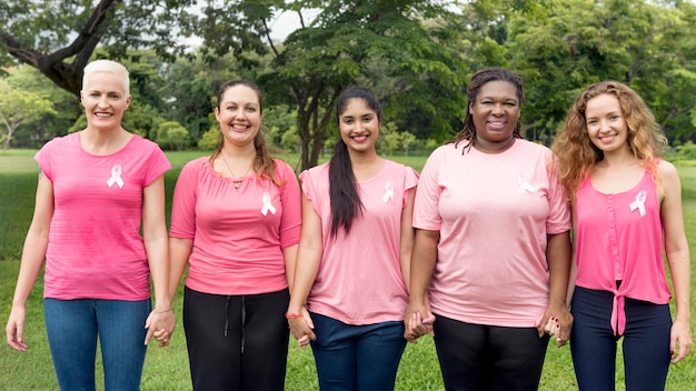 女性乳がん支援チャリティコンセプト