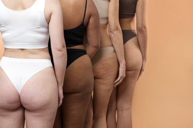 Women celebrating all skin tones