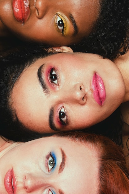 Women of color and diversity summer beauty shot