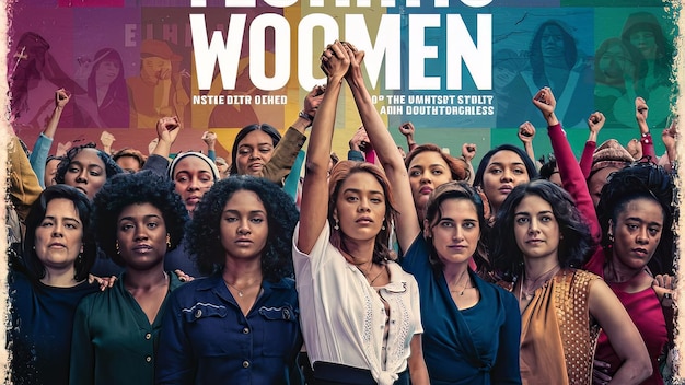 写真 女性の日 女性の力づけのコンセプトの背景のポスター・バナー