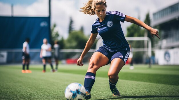 Photo women football soccer player