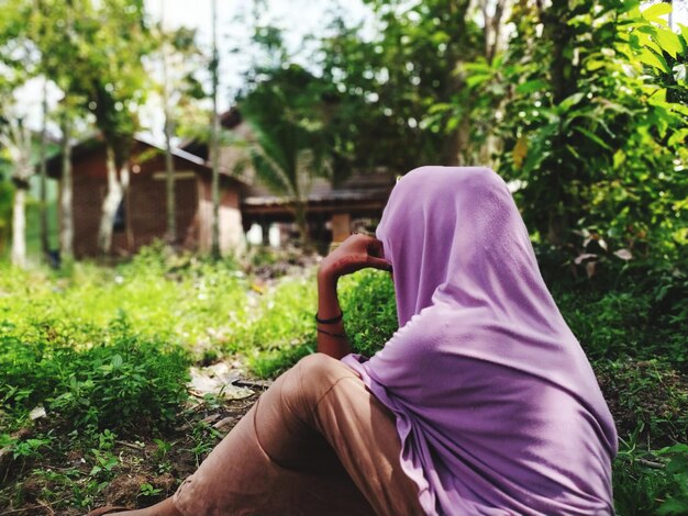 Photo women on garden