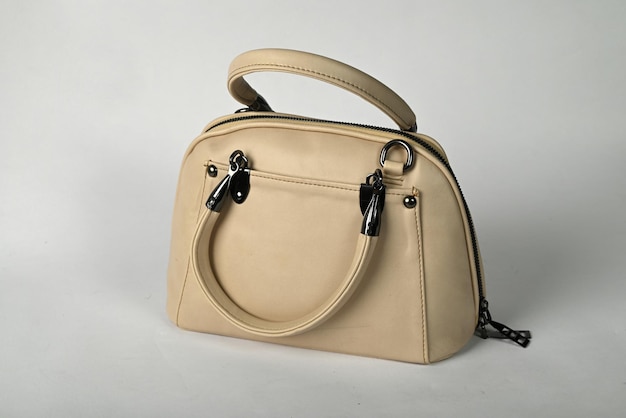 Women Handbag Fashion with Adjustable Strap Leather elegance and luxury Sorrell Brown French Beige
