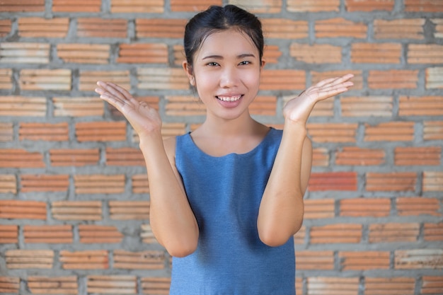 Women happy cheerful.