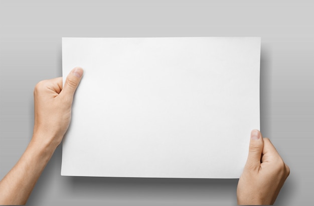 Women holding paper blank