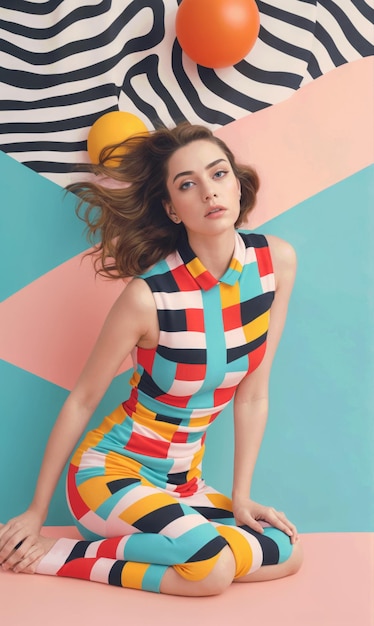 Photo a women pastel color with style by jimmy marble
