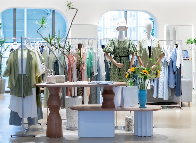 Foto negozio di moda femminile nel centro commerciale